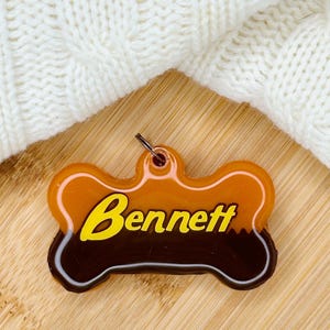Médaille pour chien en chocolat, Médaille pour animal de compagnie personnalisée, Médaille pour chien personnalisée, Médaille pour chien en résine, carte d'identité pour animal de compagnie, Collier pour chien en bonbon, Médaille pour chien avec nourriture, Tasse au beurre de cacahuète