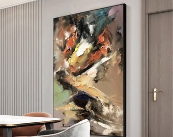 Textured Abstract Painting: Modern 3D Acrylic Wall Art