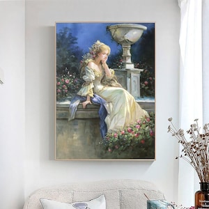 Large Original Portrait Painting Figure Abstract Painting Woman Abstract Art Minimalist Woman Figure Canvas Art Modern Living Room Wall Art