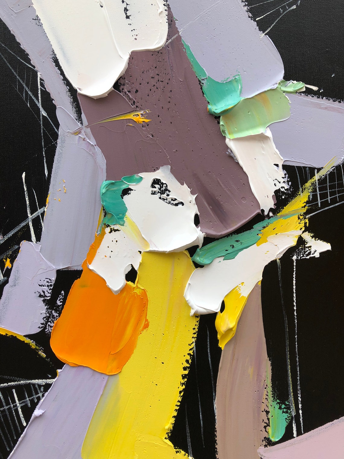 Large Abstract Painting Textured Wall Art Large Wall Art Over | Etsy