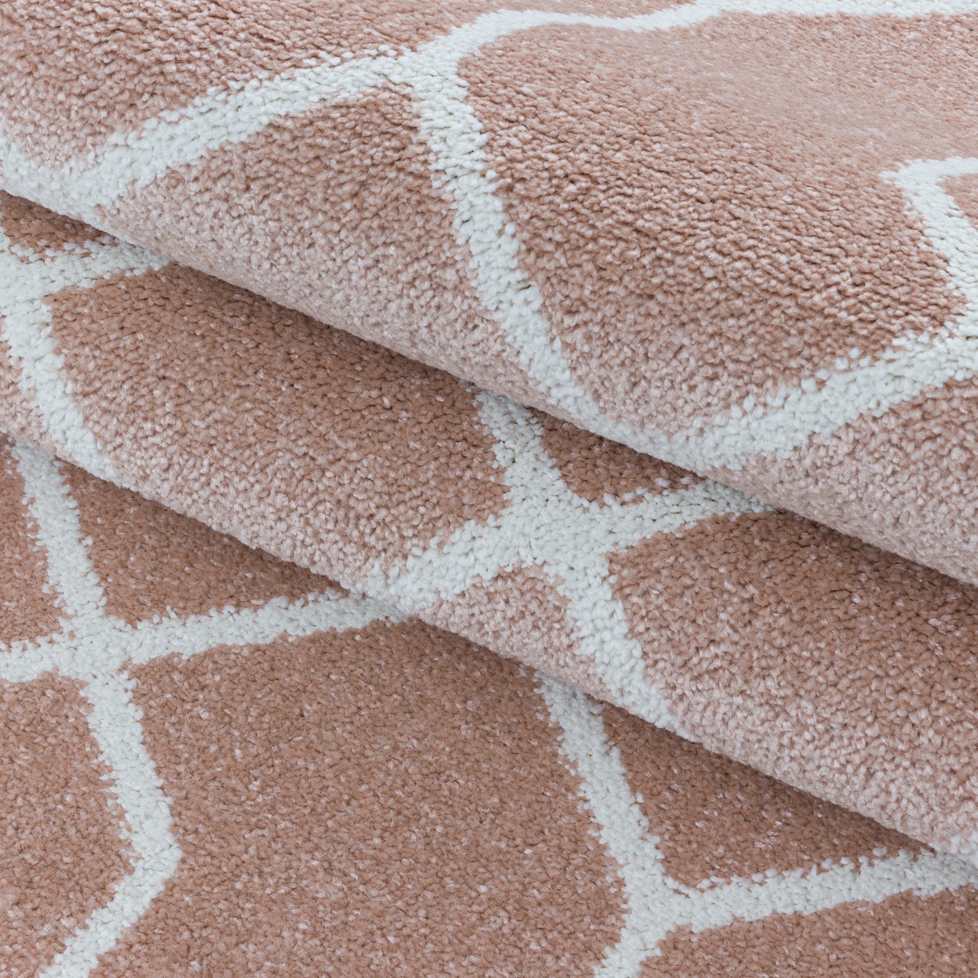 Schlafzimmer Kurzflor Teppich Set Läufer Set Zopf Design | Etsy