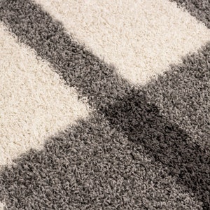 a pelo lungo tappeto zona shaggy tappeto shaggy grigio chiaro Grigio Bianco immagine 8