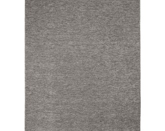 Moderner Kurzflor Teppich Wohnzimmer Küchenteppich Läufer Meliert Weich Grau
