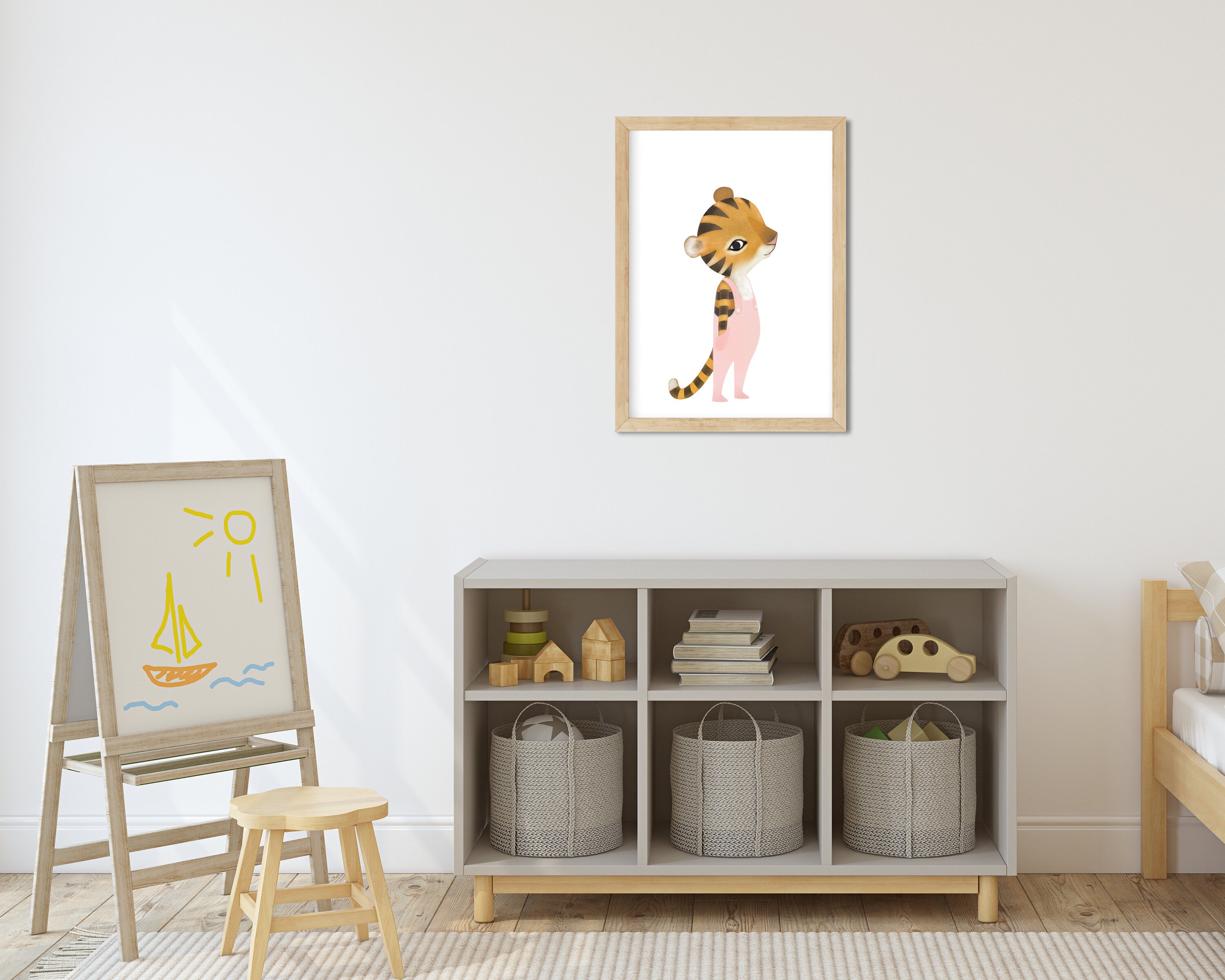 Tiger Printable Baby Tiger Printable Pink Tiger Nursery - Etsy