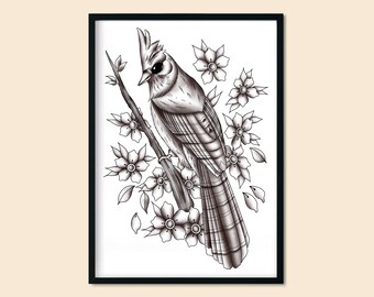 Blue Jay Tattoo Etsy Blue Jay Tattoo Etsy