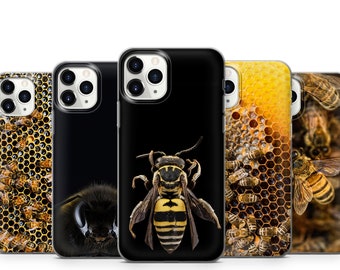 Bee Insect Phone Cover for iPhone 11 SE, 7, 8+, XS, XR, Huawei P20, P30 ,P40 Pro, Samsung S10 Lite, S20, A40, A75, (M23)