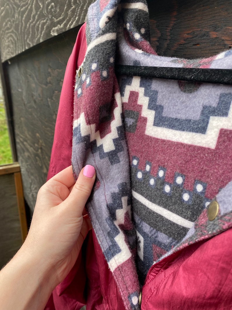 Vintage Reversible Southwestern Windbreaker Coat