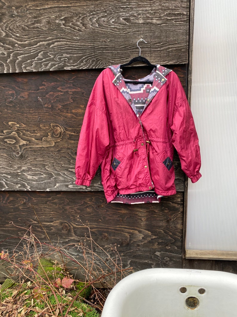Vintage Reversible Southwestern Windbreaker Coat