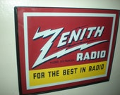 Zenith Radio Repair Shop Man Cave Bar Advertising Sign