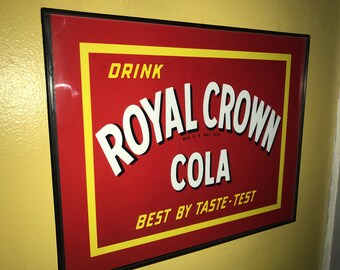 Royal Crown Cola Sign Vintage Style Wall Decor Bottle RC Coke Gas Oil Garage Bar