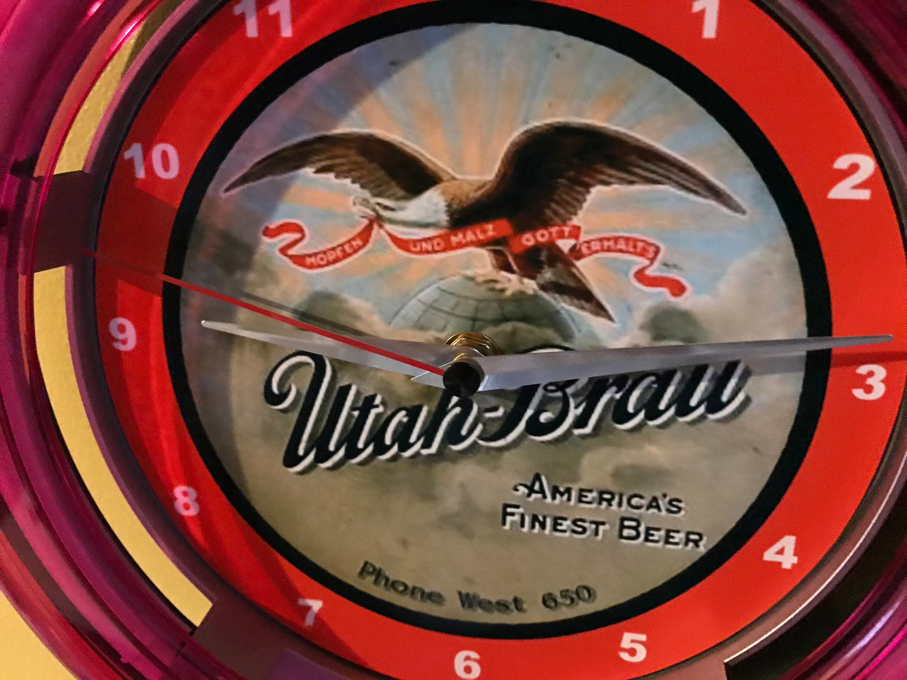 Utah Brau Bier Bar Mann Höhle Neon Uhr Werbeschild | Etsy