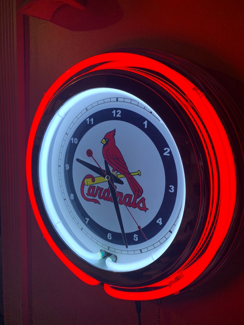 St. Louis Cardinals Throwback Baseball Bar Man Cave RED Neon Etsy