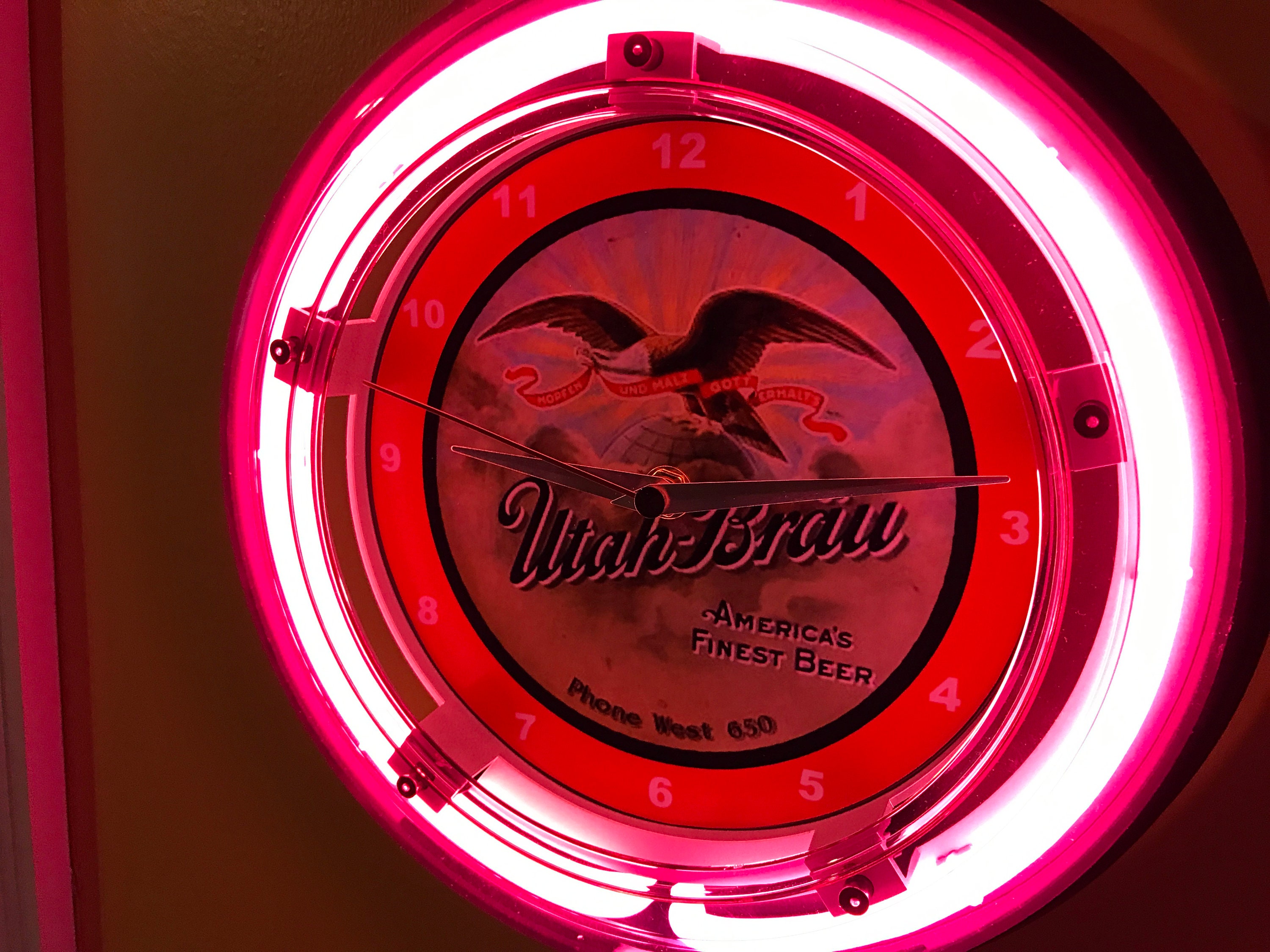 Utah Brau Bier Bar Mann Höhle Neon Uhr Werbeschild | Etsy