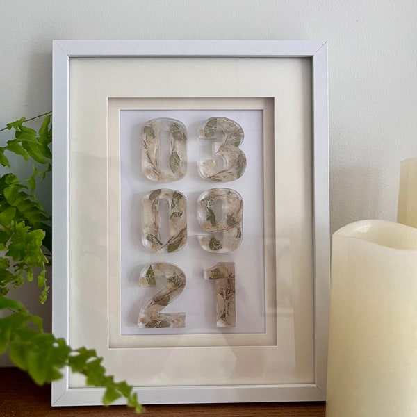 Flower Preservation Frame | Wedding Flower Frame | Confetti Wedding Date