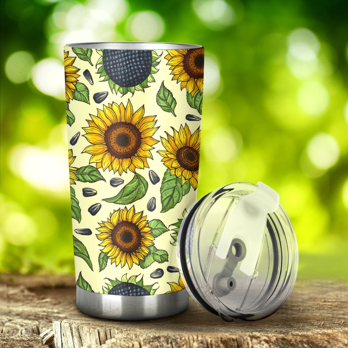 Sunflower Tumbler 43 Travel tumbler Coffee Tumbler Cup | Etsy