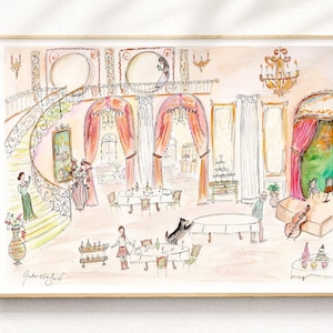Plaza Hotel Painting | Preparing for a Party at the Plaza NYC