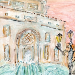 Trevi Fountain Rome Italy Print | Fontana Di Trevi Wall Art | Trevi Fountain Print for Italy Themed Home Decor
