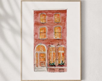 Vetri Cucina Philadelphia Restaurant Painting | Vetri Cucina Italian Restaurant Philly Spruce Street