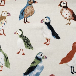 Cotton Canvas - Puffins