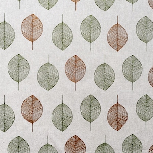 Linen Look Fabrics - Leaves
