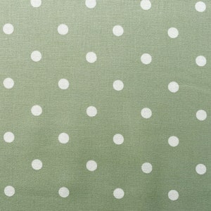 Cotton Canvas - Polka Dot - Willow Green