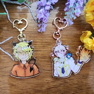 Welcome to demon school iruma-kun: Asmodeous and Leid acrylic keychains