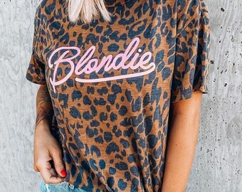 cheetah print blondie shirt