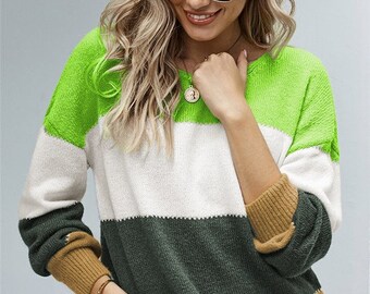 Pullover Colorblock Sweater