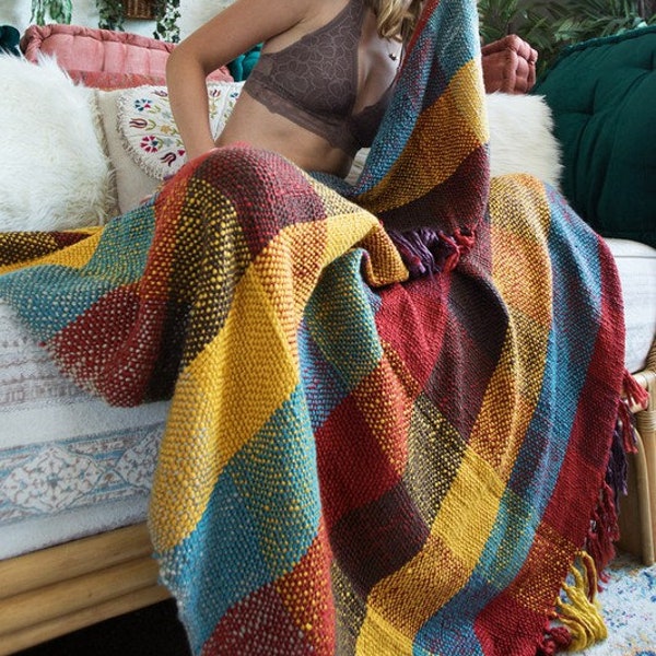 Plaid Throw Blanket Etsy
