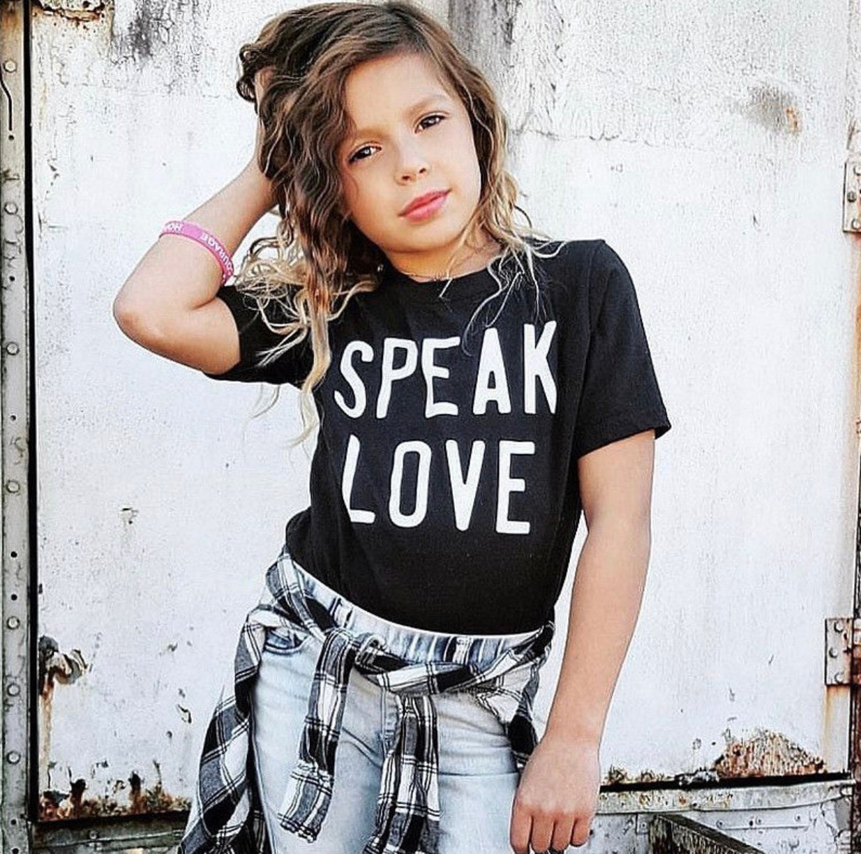 Children's Black Short Sleeve Speak Love T-shirt - Etsy