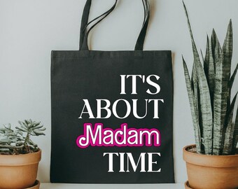 Torba It's About Madam Time, torba wyborcza Madam President 2024, głosowanie kobiet, duma z głosowania Demokratów, gadżety wyborcze prezydenckie, wybieraj kobiety