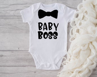 Boss Baby Onesie®/mini boss/Funny Baby/Newborn Baby Gift/Baby Announcement/Baby Boy/Take home outfit/Baby Girl/Baby Shower/ Gender Neutral