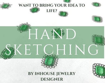 Jewelry Designing Hand Sketching Service - Give us your Idea and we will sketch the perfect design for you