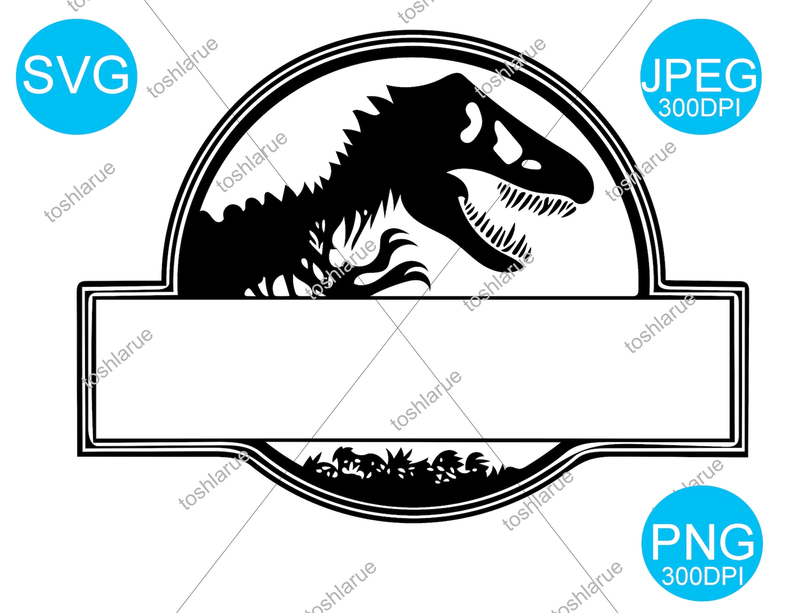 Blank Jurassic Park SVG
