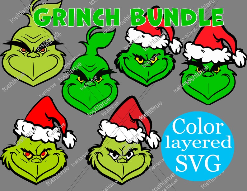 Download Grinch Bundle Layered SVG Cut File Cricut | Etsy