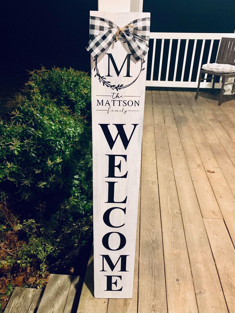 Personalized Welcome Sign Family Name Welcome Sign last name | Etsy