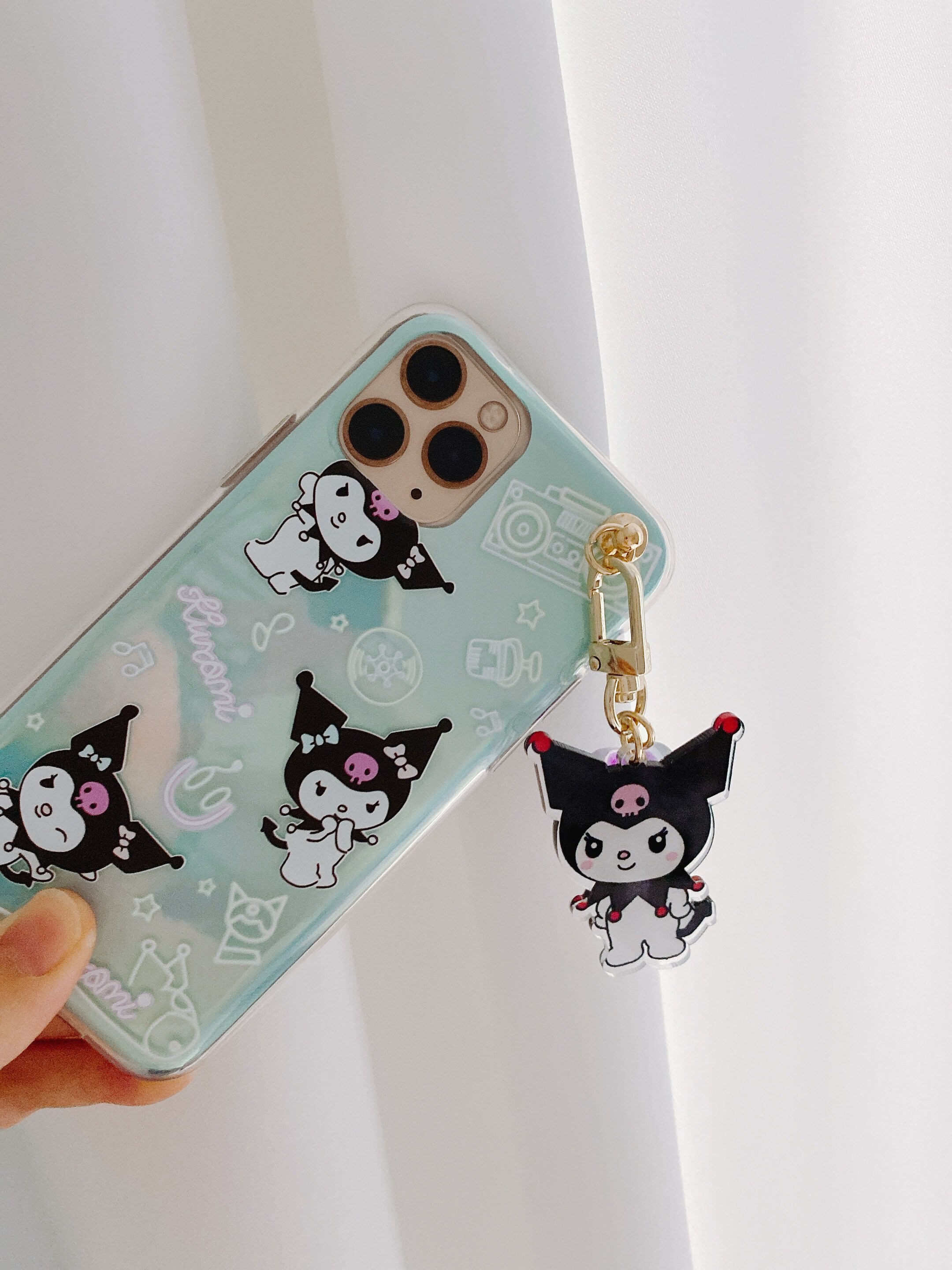 Black Devil Holographic Rainbow Iphone Case Keychain Charm Etsy UK