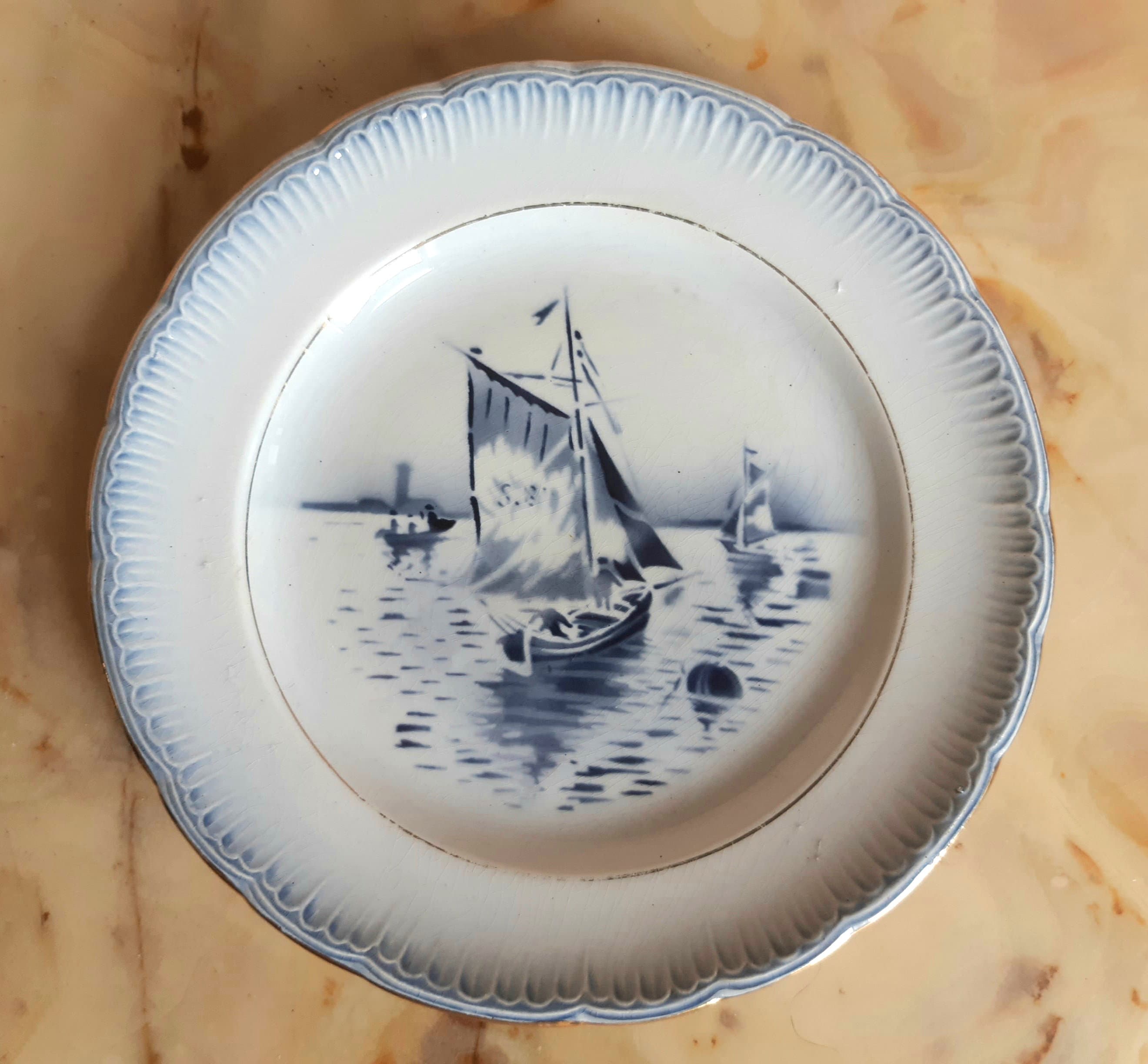 9 Assiettes à Dessert Bateaux