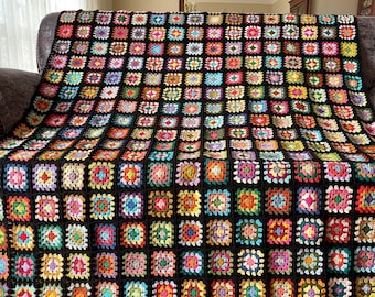 Crochet large size  afghans, Roseanne's afghan, Granny square couch throw, Full size afghan, Napping blankets, Homemade cotton lap blankets