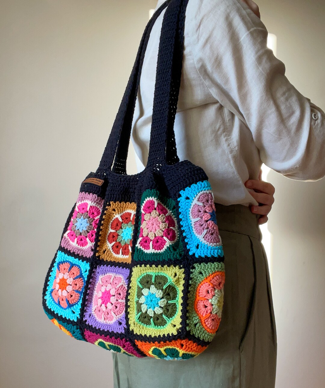 Crocheted Bag Bolso Crochet Flores Africanas Crochet African