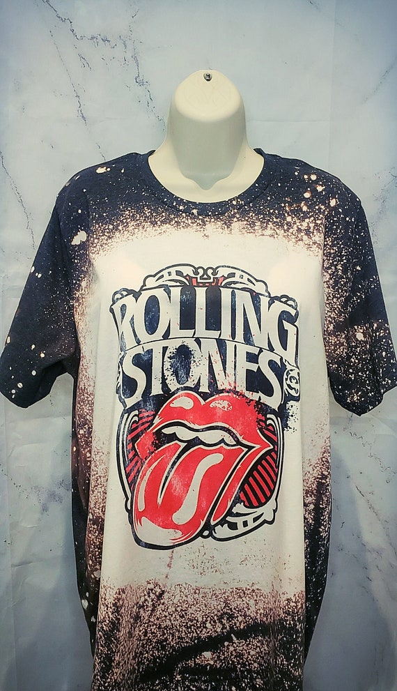 RS Bleached Tee Distressed Band Shirt 
