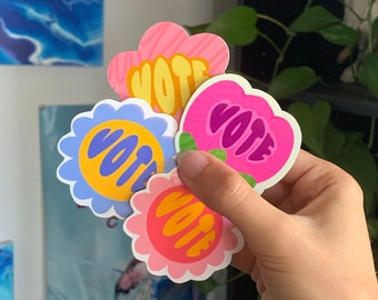 Vote Flower Stickers