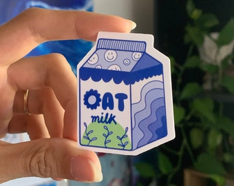 Oat Milk Sticker | Blue or Orange