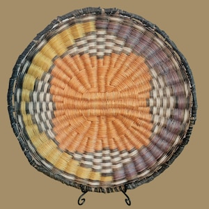 Vintage Third Mesa Hopi Wicker Plaque Indian Basket