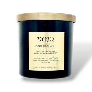 Dojo Penthouse A/B Candle | Incense, Lily, Labdanum Notes | Soy Wax, Vegan, Hand-Poured