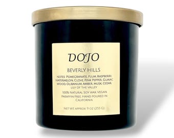 Granatapfel Noir inspirierte Luxus-Kerze | Langlebig | Beige-Hills