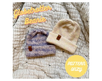 The Globetrotter Beanie | KNITTING PATTERN ONLY | Digital download