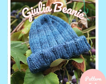 The Giulia Beanie | KNITTING PATTERN ONLY | Digital download | Knit Hat based off of the movie Luca