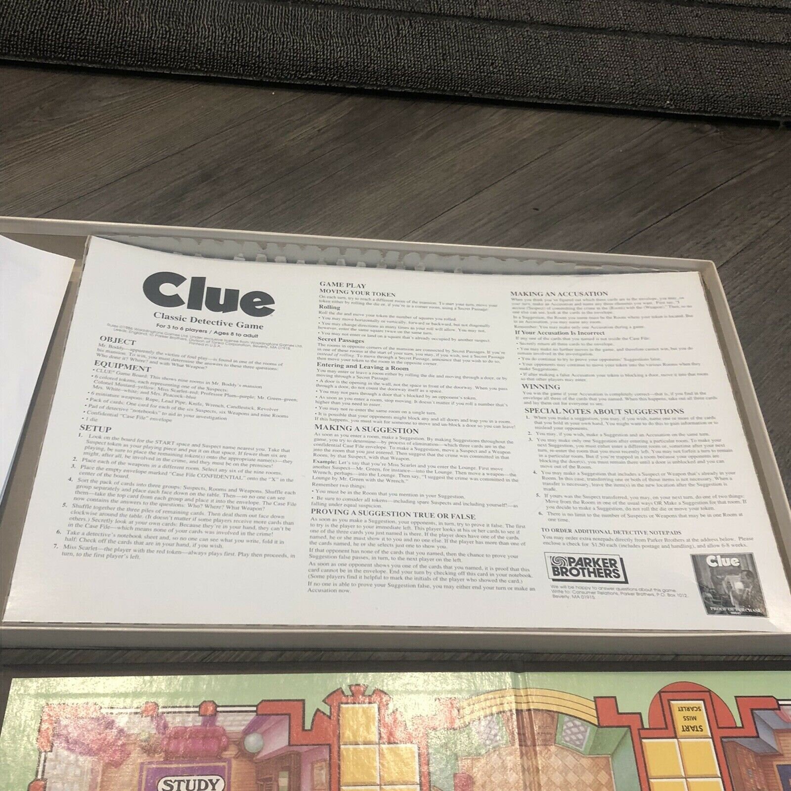 Vintage 1992 Edition Clue Board Game in Original Box - Etsy