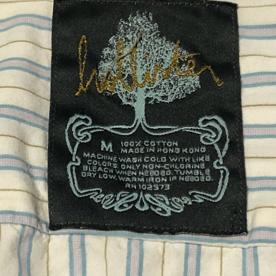 Vintage 2000 Hollister Made In Hong Kong Striped Butt… Gem